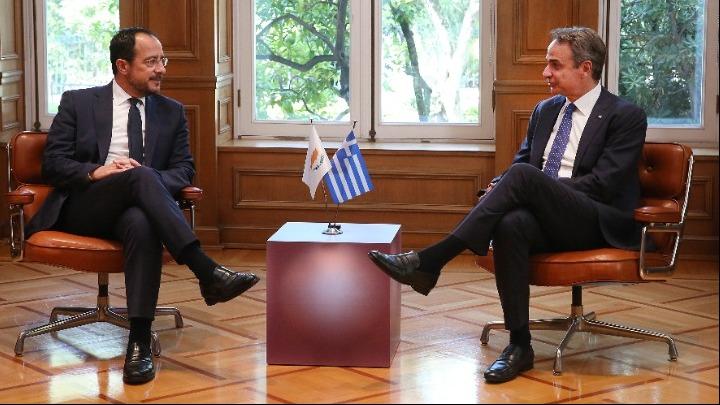 Συνάντηση Κυρ. Μητσοτάκη με τον Πρόεδρο της Κυπριακής Δημοκρατίας στο Μέγαρο Μαξίμου